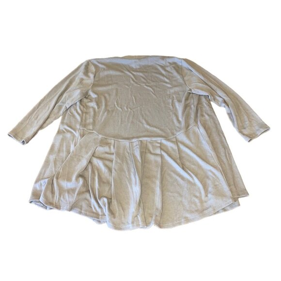 Style & Co Petite Beige Lightweight Open Front Cardigan PM Polyester Blend - Picture 2 of 4